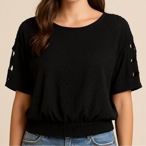 By&by cut out textured top, juniors XL